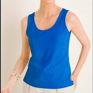 Chico’s Microfiber Tank Top in Blue size 3 (XL)